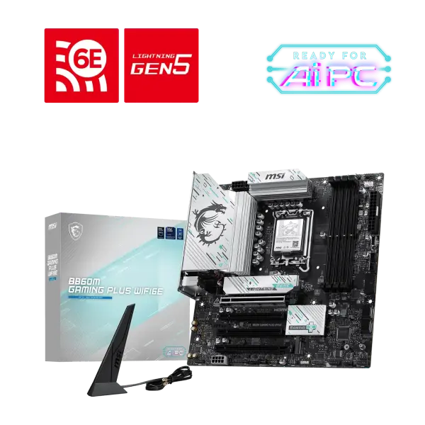 MSI B860M GAMING PLUS WIFI6E LGA 1851 m-ATX Motherboard