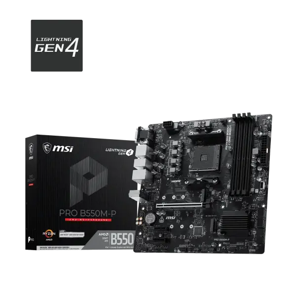 MSI Mainboard PRO B550M-P AMD m-ATX Motherboard