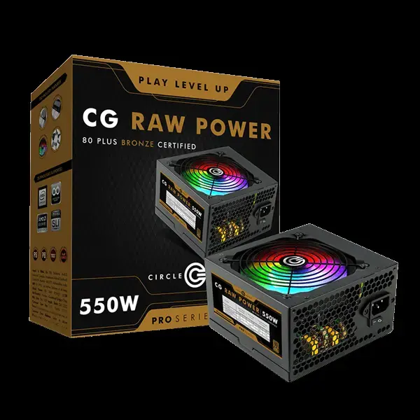 Circle CG Raw Power 550W RGB 80 Pro Plus Bronze SMPS (Black)