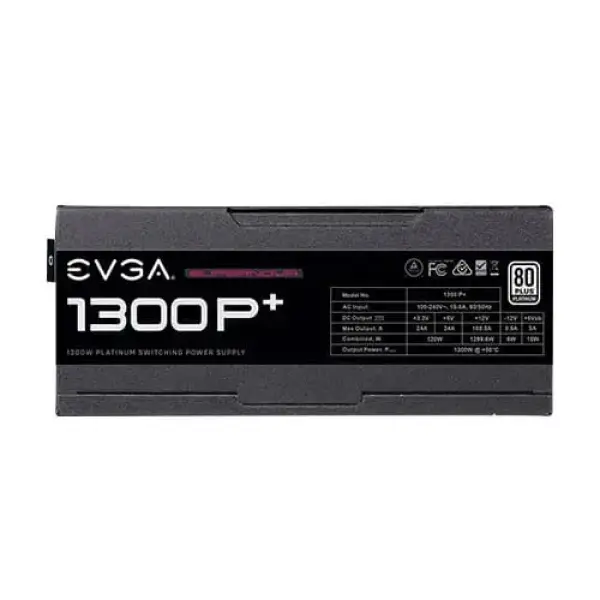 EVGA SuperNova 1300 P Plus Platinum 1300 Watt Fully Modular Power Supply (220-PP-1300-X1)