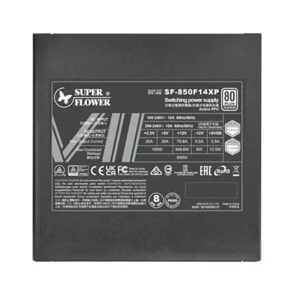 Super Flower Leadex VII 850W Platinum Pro ATX 3.1 Fully Modular SMPS