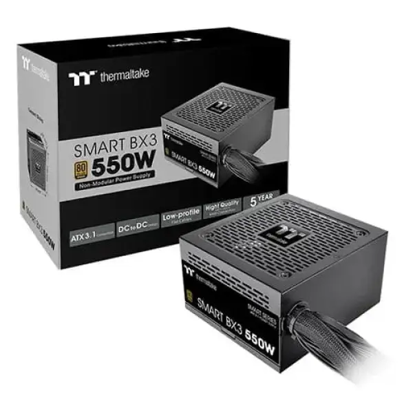 Thermaltake Smart BX3 Bronze 550 Watt ATX 3.1 Power Supply (PS-SPD-0550NNFABD-3)