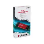 Kingston Dual Portable 512GB USB 3.2 Gen 2 SSD (SPSD-512GB)