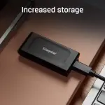 Kingston XS1000 1Tb Usb 3.2 Gen 2 External Ssd (Black) (SXS1000-1000G)